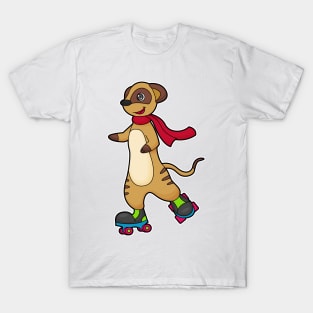 Meerkat as Skater with Roller skates T-Shirt